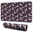 thumbnail image 1 of Long Mouse Pads for Desk,Dark Blue Cartoon Unicorn Leaf Flower Desk Mats on Top Of Desks, Desk Mouse Pad Extra Large with 3mm Non-Slip Base and Stitched Edge for Gaming,Work,Home 47.3"x23.6", 1 of 5