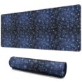 thumbnail image 1 of Long Mouse Pads for Desk,Dark Blue Christmas Snowflake Pattern Desk Mats on Top Of Desks, Desk Mouse Pad Extra Large with 3mm Non-Slip Base and Stitched Edge for Gaming,Office,Work,Home 31.5x11.8in, 1 of 5