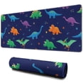 thumbnail image 1 of Long Mouse Pads for Desk,Dark Blue Dinosaurs Colorful Pattern Desk Mats on Top Of Desks, Desk Mouse Pad Extra Large with 3mm Non-Slip Base and Stitched Edge for Gaming,Office,Work,Home 31.5"x11.8", 1 of 6