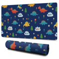 thumbnail image 1 of Long Mouse Pads for Desk,Dark Blue Dinosaurs ROAR Pattern Desk Mats on Top Of Desks, Desk Mouse Pad Extra Large with 3mm Non-Slip Base and Stitched Edge for Gaming,Office,Work,Home 47.3"x23.6", 1 of 6