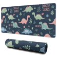 thumbnail image 1 of Long Mouse Pads for Desk,Dark Blue Girl Themed Dinosaurs Pattern Desk Mats on Top Of Desks, Desk Mouse Pad Extra Large with 3mm Non-Slip Base and Stitched Edge for Gaming,Office,Work,Home 35.4"x15.7", 1 of 6