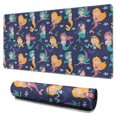 thumbnail image 1 of Long Mouse Pads for Desk,Dark Blue Mermaid Princess Pattern Desk Mats on Top Of Desks, Desk Mouse Pad Extra Large with 3mm Non-Slip Base and Stitched Edge for Gaming,Office,Work,Home 31.5"x15.7", 1 of 6
