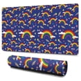 thumbnail image 1 of Long Mouse Pads for Desk,Dark Blue Rainbow Pattern Desk Mats on Top Of Desks, Desk Mouse Pad Extra Large with 3mm Non-Slip Base and Stitched Edge for Gaming,Office,Work,Home 47.3"x23.6", 1 of 6