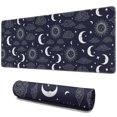 thumbnail image 1 of Long Mouse Pads for Desk,Dark Blue Sun Moon Cloud Pattern Desk Mats on Top Of Desks, Desk Mouse Pad Extra Large with 3mm Non-Slip Base and Stitched Edge for Gaming,Office,Work,Home 31.5"x11.8", 1 of 6