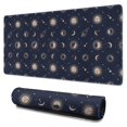 thumbnail image 1 of Long Mouse Pads for Desk,Dark Blue Sun Moon Rocket Pattern Desk Mats on Top Of Desks, Desk Mouse Pad Extra Large with 3mm Non-Slip Base and Stitched Edge for Gaming,Office,Work,Home 31.5"x15.7", 1 of 6