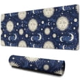 thumbnail image 1 of Long Mouse Pads for Desk,Dark Blue Sun Moon Star Pattern Desk Mats on Top Of Desks, Desk Mouse Pad Extra Large with 3mm Non-Slip Base and Stitched Edge for Gaming,Office,Work,Home 31.5"x11.8", 1 of 6