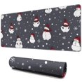 thumbnail image 1 of Long Mouse Pads for Desk,Dark Christmas Snowman Pattern Desk Mats on Top Of Desks, Desk Mouse Pad Extra Large with 3mm Non-Slip Base and Stitched Edge for Gaming,Office,Work,Home 31.5x11.8in, 1 of 5