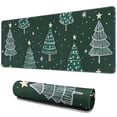 thumbnail image 1 of Long Mouse Pads for Desk,Dark Green Christmas Tree Pattern Desk Mats on Top Of Desks, Desk Mouse Pad Extra Large with 3mm Non-Slip Base and Stitched Edge for Gaming,Office,Work,Home 31.5x11.8in, 1 of 5