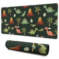 thumbnail image 1 of Long Mouse Pads for Desk,Dark Green Toned Dinosaur and Volcano Desk Mats on Top Of Desks, Desk Mouse Pad Extra Large with 3mm Non-Slip Base and Stitched Edge for Gaming,Work,Home 35.4"x15.7", 1 of 5