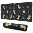 thumbnail image 1 of Long Mouse Pads for Desk,DarkBlue Cartoon Dinosaurs Astronauts Desk Mats on Top Of Desks, Desk Mouse Pad Extra Large with 3mm Non-Slip Base and Stitched Edge for Gaming,Work,Home 35.4"x15.7", 1 of 5
