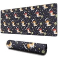 thumbnail image 1 of Long Mouse Pads for Desk,DarkBlue Cartoon Dinosaurs Astronauts Desk Mats on Top Of Desks, Desk Mouse Pad Extra Large with 3mm Non-Slip Base and Stitched Edge for Gaming,Work,Home 31.5"x11.8", 1 of 5