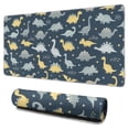 thumbnail image 1 of Long Mouse Pads for Desk,DarkBlue Cartoon Dinosaurs Stars Pattern Desk Mats on Top Of Desks, Desk Mouse Pad Extra Large with 3mm Non-Slip Base and Stitched Edge for Gaming,Office,Work,Home 31.5"x15.7", 1 of 6