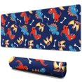 thumbnail image 1 of Long Mouse Pads for Desk,DarkBlue Dinosaurs Bones Pattern Desk Mats on Top Of Desks, Desk Mouse Pad Extra Large with 3mm Non-Slip Base and Stitched Edge for Gaming,Office,Work,Home 31.5"x11.8", 1 of 6