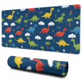 thumbnail image 1 of Long Mouse Pads for Desk,DarkBlue Dinosaurs Clouds Pattern Desk Mats on Top Of Desks, Desk Mouse Pad Extra Large with 3mm Non-Slip Base and Stitched Edge for Gaming,Office,Work,Home 35.4"x15.7", 1 of 6