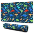 thumbnail image 1 of Long Mouse Pads for Desk,DarkBlue Dinosaurs Pattern Desk Mats on Top Of Desks, Desk Mouse Pad Extra Large with 3mm Non-Slip Base and Stitched Edge for Gaming,Office,Work,Home 47.3"x23.6", 1 of 6