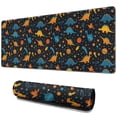 thumbnail image 1 of Long Mouse Pads for Desk,DarkBlue Dinosaurs Pattern Desk Mats on Top Of Desks, Desk Mouse Pad Extra Large with 3mm Non-Slip Base and Stitched Edge for Gaming,Office,Work,Home 31.5"x11.8", 1 of 6