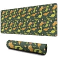 thumbnail image 1 of Long Mouse Pads for Desk,DarkGreen Cartoon Dinosaurs Eggs Pattern Desk Mats on Top Of Desks, Desk Mouse Pad Extra Large with 3mm Non-Slip Base and Stitched Edge for Gaming,Office,Work,Home 31.5"x11.8", 1 of 6