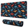 thumbnail image 1 of Long Mouse Pads for Desk,Dinosaur and Bone Silhouette Pattern Desk Mats on Top Of Desks, Desk Mouse Pad Extra Large with 3mm Non-Slip Base and Stitched Edge for Gaming,Office,Work,Home 31.5"x15.7", 1 of 6