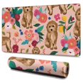 thumbnail image 1 of Long Mouse Pads for Desk,Dogs with Flowers Desk Mats on Top Of Desks, Desk Mouse Pad Extra Large with 3mm Non-Slip Base and Stitched Edge for Gaming,Office,Work,Home 47.3"x23.6", 1 of 6