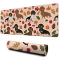 thumbnail image 1 of Long Mouse Pads for Desk,Fall Dachshund and Pumpkin Desk Mats on Top Of Desks, Desk Mouse Pad Extra Large with 3mm Non-Slip Base and Stitched Edge for Gaming,Office,Work,Home 31.5"x11.8", 1 of 6