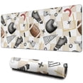 thumbnail image 1 of Long Mouse Pads for Desk,Football Equipment Checkered Pattern Desk Mats on Top Of Desks, Desk Mouse Pad Extra Large with 3mm Non-Slip Base and Stitched Edge for Gaming,Office,Work,Home 31.5"x11.8", 1 of 6