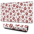 thumbnail image 1 of Long Mouse Pads for Desk,Football and Ribbon Shapes Pattern Desk Mats on Top Of Desks, Desk Mouse Pad Extra Large with 3mm Non-Slip Base and Stitched Edge for Gaming,Office,Work,Home 47.3"x23.6", 1 of 6