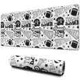 thumbnail image 1 of Long Mouse Pads for Desk,Football Words Pattern Desk Mats on Top Of Desks, Desk Mouse Pad Extra Large with 3mm Non-Slip Base and Stitched Edge for Gaming,Office,Work,Home 31.5"x11.8", 1 of 6