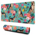 thumbnail image 1 of Long Mouse Pads for Desk,German Shepherd Dog and Flower Desk Mats on Top Of Desks, Desk Mouse Pad Extra Large with 3mm Non-Slip Base and Stitched Edge for Gaming,Office,Work,Home 31.5"x15.7", 1 of 6