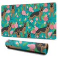 thumbnail image 1 of Long Mouse Pads for Desk,German Shepherd Dog and Flower Desk Mats on Top Of Desks, Desk Mouse Pad Extra Large with 3mm Non-Slip Base and Stitched Edge for Gaming,Office,Work,Home 47.3"x23.6", 1 of 6