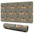 thumbnail image 1 of Long Mouse Pads for Desk,German Shepherd Dog and Footprint Desk Mats on Top Of Desks, Desk Mouse Pad Extra Large with 3mm Non-Slip Base and Stitched Edge for Gaming,Office,Work,Home 47.3"x23.6", 1 of 6