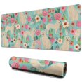 thumbnail image 1 of Long Mouse Pads for Desk,Golden Retriever Dog and Flowers Desk Mats on Top Of Desks, Desk Mouse Pad Extra Large with 3mm Non-Slip Base and Stitched Edge for Gaming,Office,Work,Home 31.5"x11.8", 1 of 6
