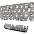 thumbnail image 1 of Long Mouse Pads for Desk,Gray Christmas Snowman Pattern Desk Mats on Top Of Desks, Desk Mouse Pad Extra Large with 3mm Non-Slip Base and Stitched Edge for Gaming,Office,Work,Home 31.5x11.8in, 1 of 5