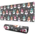 thumbnail image 1 of Long Mouse Pads for Desk,Gray Christmas Snowman Pattern Desk Mats on Top Of Desks, Desk Mouse Pad Extra Large with 3mm Non-Slip Base and Stitched Edge for Gaming,Office,Work,Home 31.5x11.8in, 1 of 5