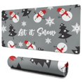 thumbnail image 1 of Long Mouse Pads for Desk,Gray Christmas Snowman Pattern Desk Mats on Top Of Desks, Desk Mouse Pad Extra Large with 3mm Non-Slip Base and Stitched Edge for Gaming,Office,Work,Home 35.4x15.7in, 1 of 5