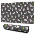 thumbnail image 1 of Long Mouse Pads for Desk,Gray Cow Grass Pattern Desk Mats on Top Of Desks, Desk Mouse Pad Extra Large with 3mm Non-Slip Base and Stitched Edge for Gaming,Office,Work,Home 47.3"x23.6", 1 of 6
