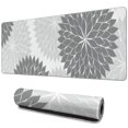 thumbnail image 1 of Long Mouse Pads for Desk,Gray Floral and Petal Pattern Desk Mats on Top Of Desks, Desk Mouse Pad Extra Large with 3mm Non-Slip Base and Stitched Edge for Gaming,Office,Work,Home 31.5"x11.8", 1 of 6