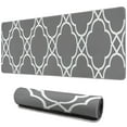 thumbnail image 1 of Long Mouse Pads for Desk,Gray Geometric Pattern Desk Mats on Top Of Desks, Desk Mouse Pad Extra Large with 3mm Non-Slip Base and Stitched Edge for Gaming,Office,Work,Home 31.5"x11.8", 1 of 6