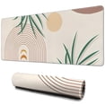 thumbnail image 1 of Long Mouse Pads for Desk,Green Boho Geometric and Plant Pattern Desk Mats on Top Of Desks, Desk Mouse Pad Extra Large with 3mm Non-Slip Base and Stitched Edge for Gaming,Office,Work,Home 31.5"x11.8", 1 of 6