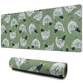 thumbnail image 1 of Long Mouse Pads for Desk,Green Chicken Pattern Desk Mats on Top Of Desks, Desk Mouse Pad Extra Large with 3mm Non-Slip Base and Stitched Edge for Gaming,Office,Work,Home 31.5x11.8in, 1 of 5