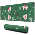 thumbnail image 1 of Long Mouse Pads for Desk,Green Christmas Pattern Desk Mats on Top Of Desks, Desk Mouse Pad Extra Large with 3mm Non-Slip Base and Stitched Edge for Gaming,Office,Work,Home 31.5x11.8in, 1 of 5