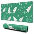 thumbnail image 1 of Long Mouse Pads for Desk,Green Christmas Tree Pattern Desk Mats on Top Of Desks, Desk Mouse Pad Extra Large with 3mm Non-Slip Base and Stitched Edge for Gaming,Office,Work,Home 31.5x15.7in, 1 of 5