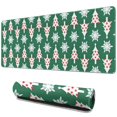 thumbnail image 1 of Long Mouse Pads for Desk,Green Christmas Tree and Snowflake Desk Mats on Top Of Desks, Desk Mouse Pad Extra Large with 3mm Non-Slip Base and Stitched Edge for Gaming,Work,Home 31.5x11.8in, 1 of 4