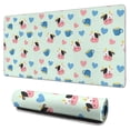 thumbnail image 1 of Long Mouse Pads for Desk,Green Cow Heart Cup Pattern Desk Mats on Top Of Desks, Desk Mouse Pad Extra Large with 3mm Non-Slip Base and Stitched Edge for Gaming,Office,Work,Home 31.5"x15.7", 1 of 6