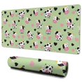 thumbnail image 1 of Long Mouse Pads for Desk,Green Cow Heart Pattern Desk Mats on Top Of Desks, Desk Mouse Pad Extra Large with 3mm Non-Slip Base and Stitched Edge for Gaming,Office,Work,Home 35.4"x15.7", 1 of 6