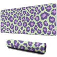 thumbnail image 1 of Long Mouse Pads for Desk,Green and Purple Of Leopard Print Desk Mats on Top Of Desks, Desk Mouse Pad Extra Large with 3mm Non-Slip Base and Stitched Edge for Gaming,Office,Work,Home 31.5"x11.8", 1 of 6