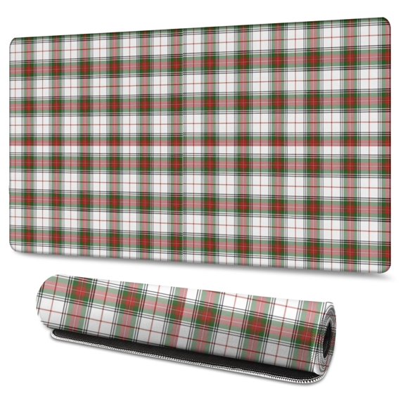 Long Mouse Pads for Desk,Green and Red Christmas Plaid Pattern Desk Mats on Top Of Desks, Desk Mouse Pad Extra Large with 3mm Non-Slip Base and Stitched Edge for Gaming,Office,Work,Home 47.3x23.6in