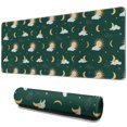 thumbnail image 1 of Long Mouse Pads for Desk,Green Sun Moon Cloud Pattern Desk Mats on Top Of Desks, Desk Mouse Pad Extra Large with 3mm Non-Slip Base and Stitched Edge for Gaming,Office,Work,Home 31.5"x11.8", 1 of 6