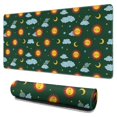 thumbnail image 1 of Long Mouse Pads for Desk,Green Sun Moon Cloud Planet Pattern Desk Mats on Top Of Desks, Desk Mouse Pad Extra Large with 3mm Non-Slip Base and Stitched Edge for Gaming,Office,Work,Home 31.5"x15.7", 1 of 6