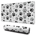 thumbnail image 1 of Long Mouse Pads for Desk,Grey Dog Paw Footprint Desk Mats on Top Of Desks, Desk Mouse Pad Extra Large with 3mm Non-Slip Base and Stitched Edge for Gaming,Office,Work,Home 31.5"x15.7", 1 of 6