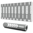 thumbnail image 1 of Long Mouse Pads for Desk,Grey and White Arrow Feather Pattern Desk Mats on Top Of Desks, Desk Mouse Pad Extra Large with 3mm Non-Slip Base and Stitched Edge for Gaming,Office,Work,Home 35.4"x15.7", 1 of 6